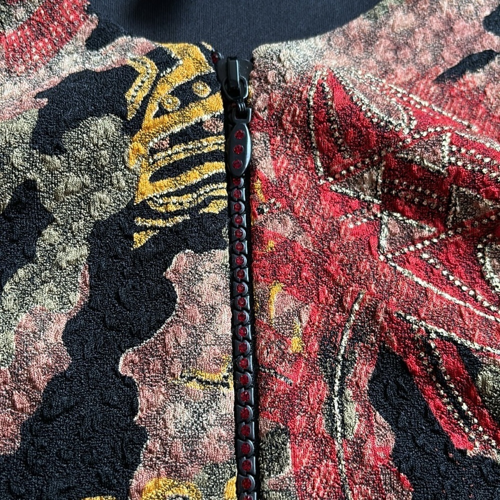 🔥Joseph Ribkoff🔥 | Vintage abstract jacket with red rhinestones - Picture 5 of 14